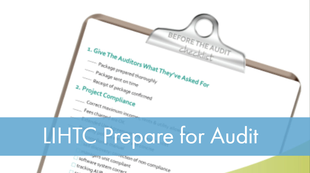 LIHTC Series: 03 Prepare for Audit